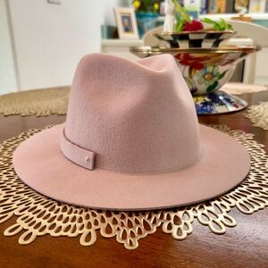 Anthropologie Blush Pink Amelia Wool Fedora Hat